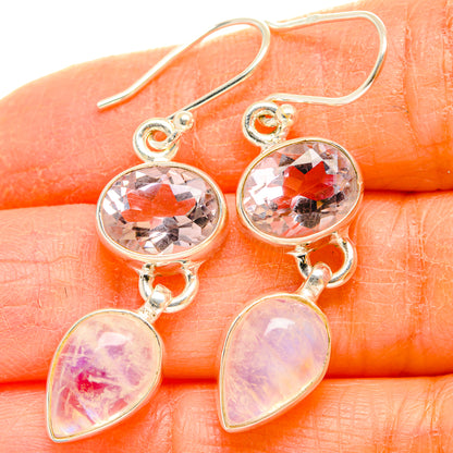 Rainbow Moonstone Earrings handcrafted by Ana Silver Co - EARR429686