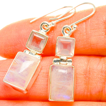 Rainbow Moonstone Earrings handcrafted by Ana Silver Co - EARR429701