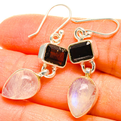 Rainbow Moonstone Earrings handcrafted by Ana Silver Co - EARR429704