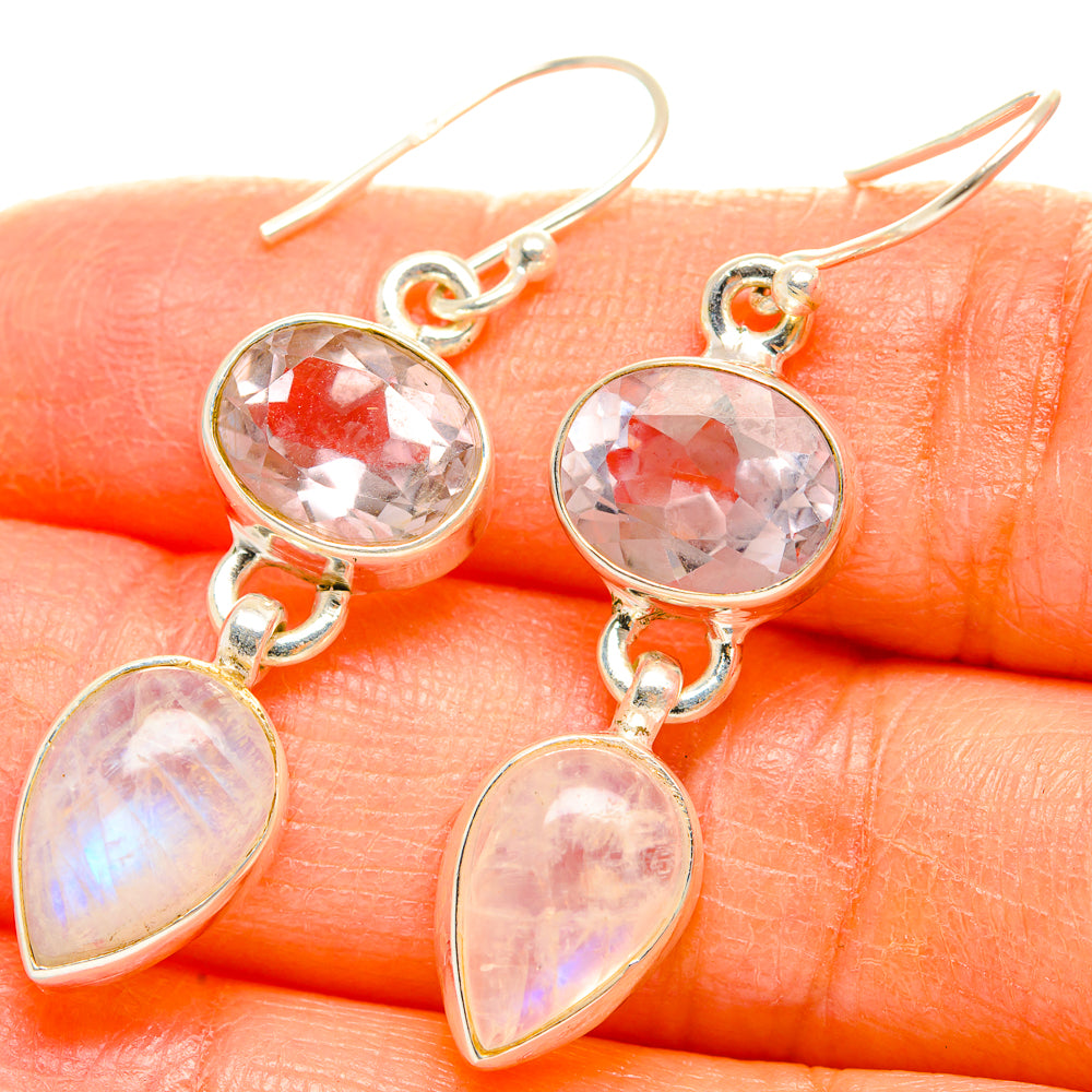 Rainbow Moonstone Earrings handcrafted by Ana Silver Co - EARR429708