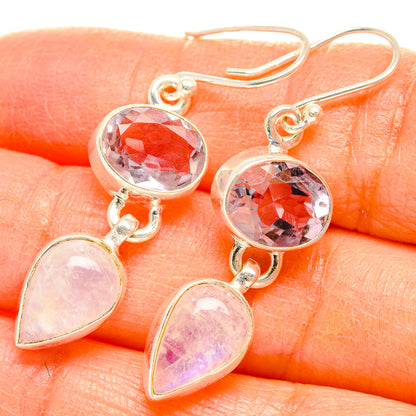 Rainbow Moonstone Earrings handcrafted by Ana Silver Co - EARR429712