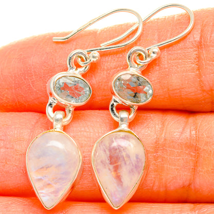 Rainbow Moonstone Earrings handcrafted by Ana Silver Co - EARR429716