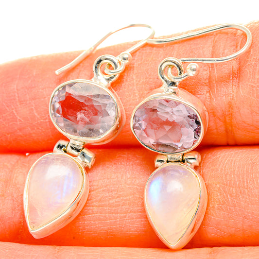 Rainbow Moonstone Earrings handcrafted by Ana Silver Co - EARR429717