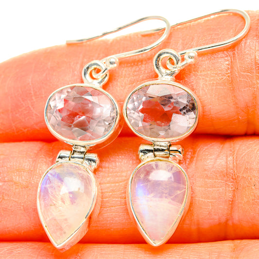 Rainbow Moonstone Earrings handcrafted by Ana Silver Co - EARR429721