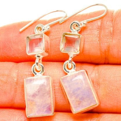 Rainbow Moonstone Earrings handcrafted by Ana Silver Co - EARR429722