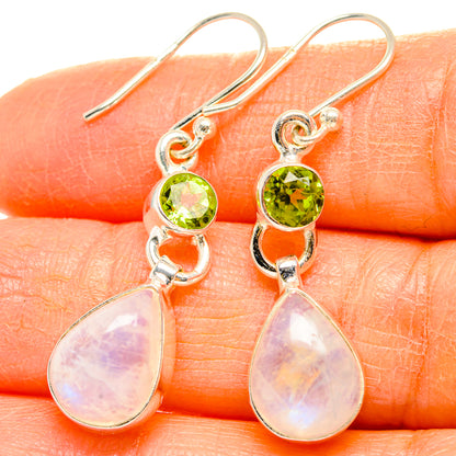 Rainbow Moonstone Earrings handcrafted by Ana Silver Co - EARR429729