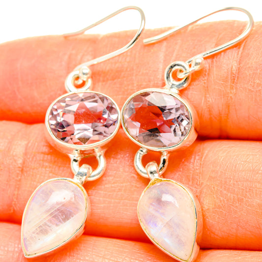 Rainbow Moonstone Earrings handcrafted by Ana Silver Co - EARR429731