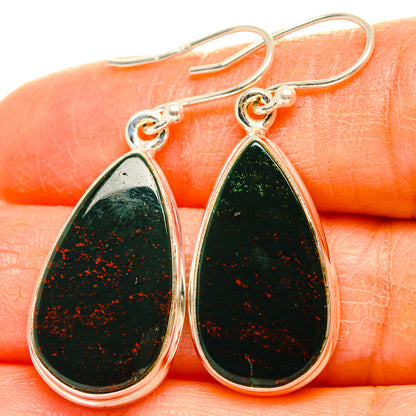 Bloodstone Earrings handcrafted by Ana Silver Co - EARR429733