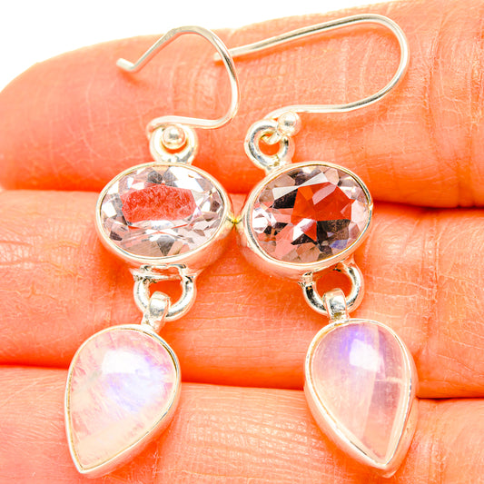 Rainbow Moonstone Earrings handcrafted by Ana Silver Co - EARR429741