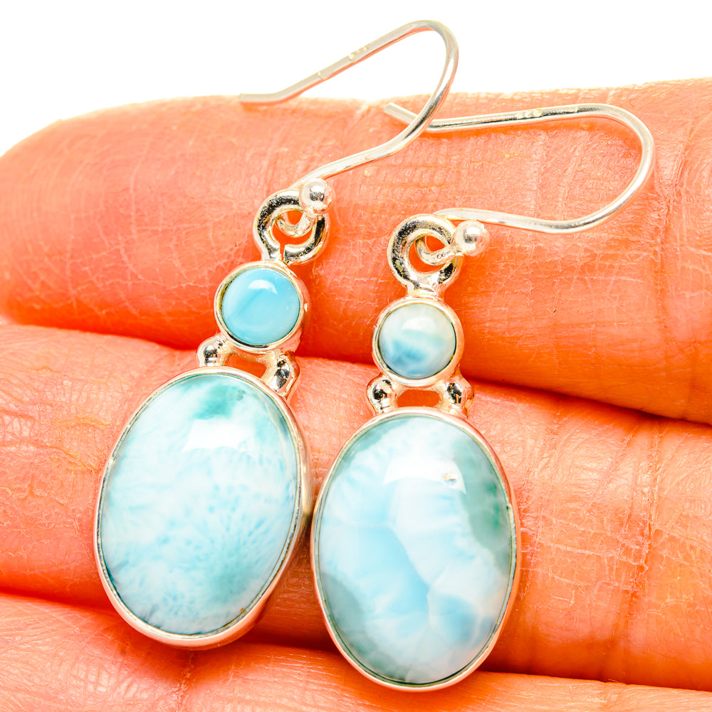 Larimar Earrings handcrafted by Ana Silver Co - EARR429745