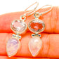 Rainbow Moonstone, Pink Amethyst Earrings handcrafted by Ana Silver Co - EARR429748