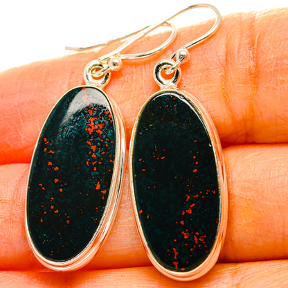 Bloodstone Earrings handcrafted by Ana Silver Co - EARR429799