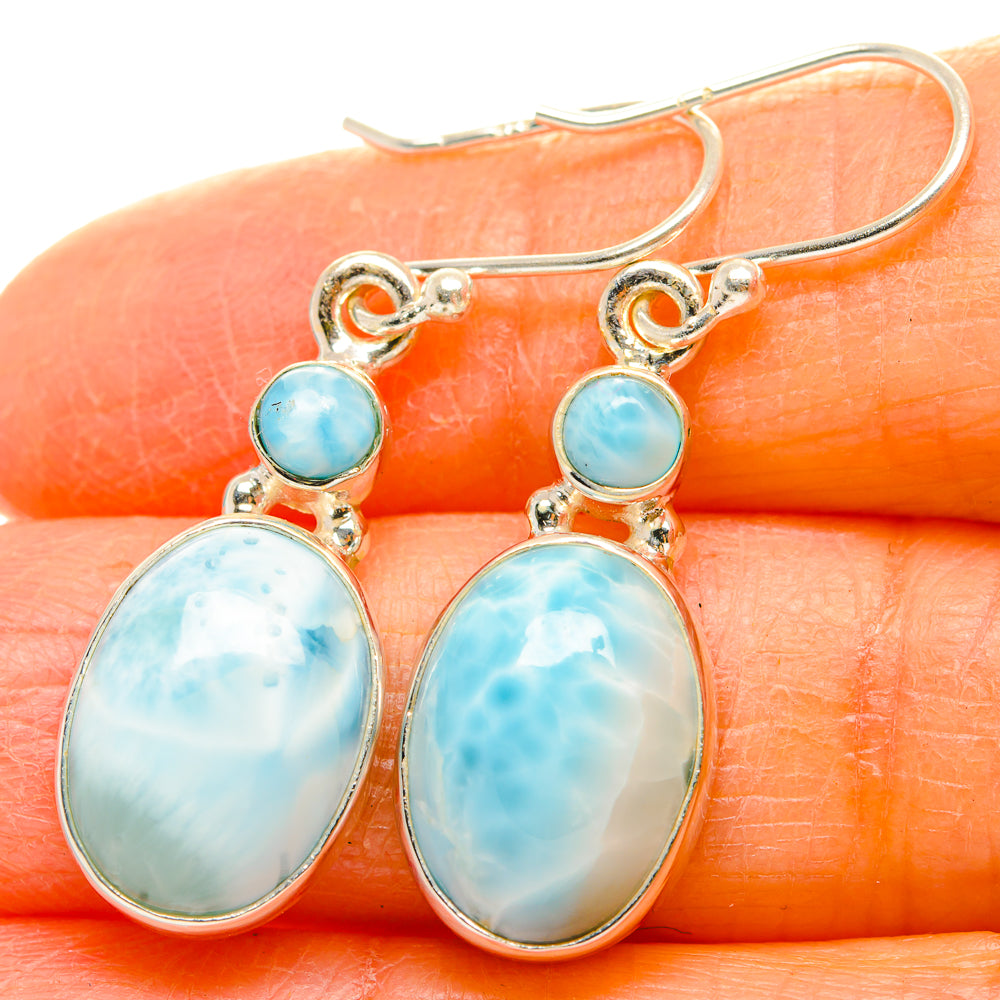 Larimar Earrings handcrafted by Ana Silver Co - EARR429808