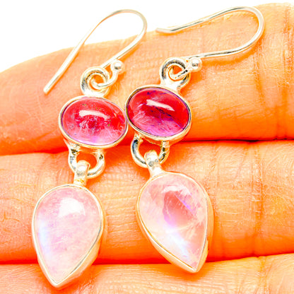 Rainbow Moonstone, Amethyst Earrings handcrafted by Ana Silver Co - EARR429850