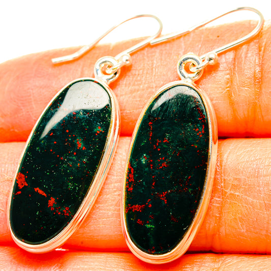 Bloodstone Earrings handcrafted by Ana Silver Co - EARR429867