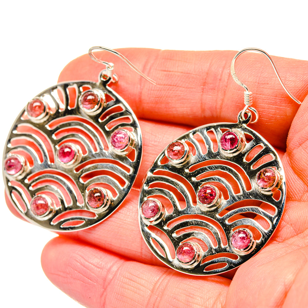 Pink Tourmaline Earrings handcrafted by Ana Silver Co - EARR429876