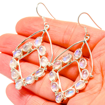 Rainbow Moonstone Earrings handcrafted by Ana Silver Co - EARR429877