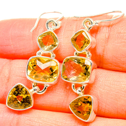 Citrine Earrings handcrafted by Ana Silver Co - EARR429882