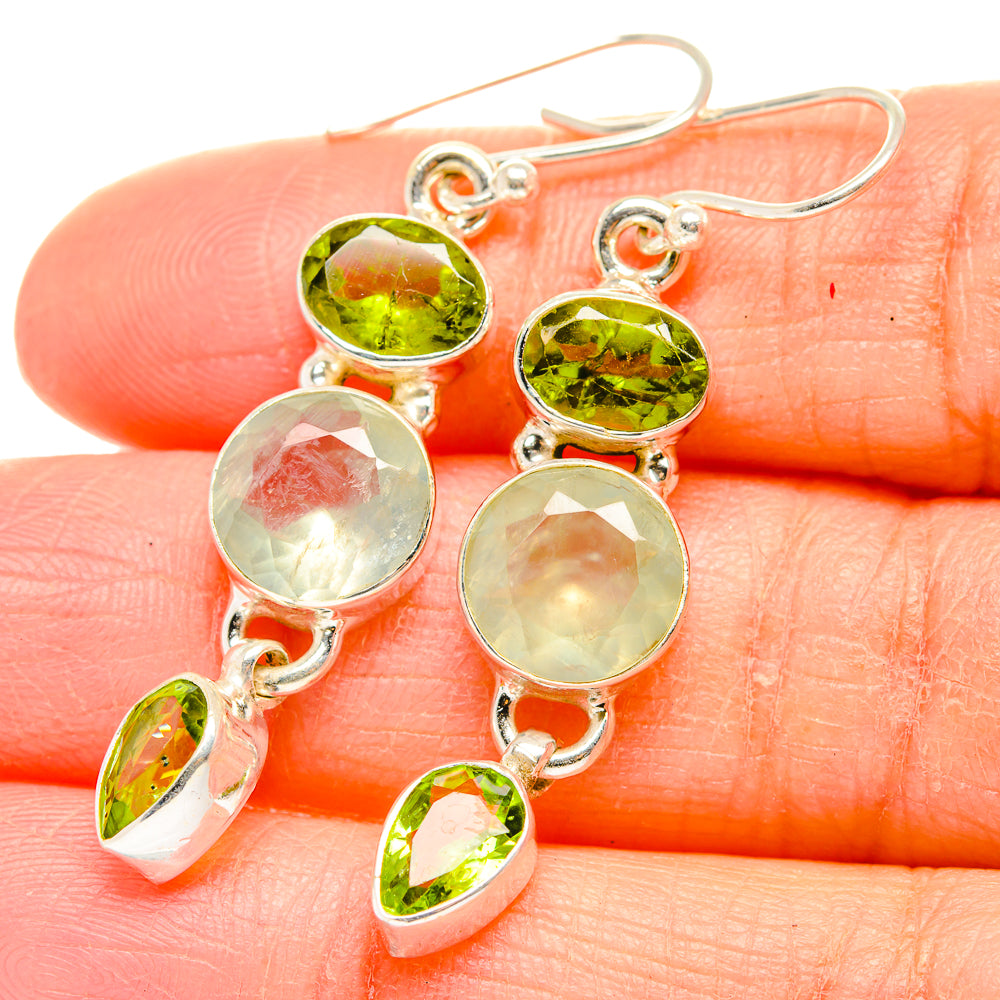 Prehnite Earrings handcrafted by Ana Silver Co - EARR429886