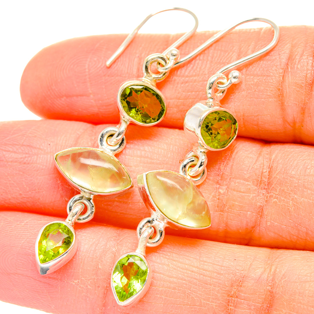 Prehnite Earrings handcrafted by Ana Silver Co - EARR429891