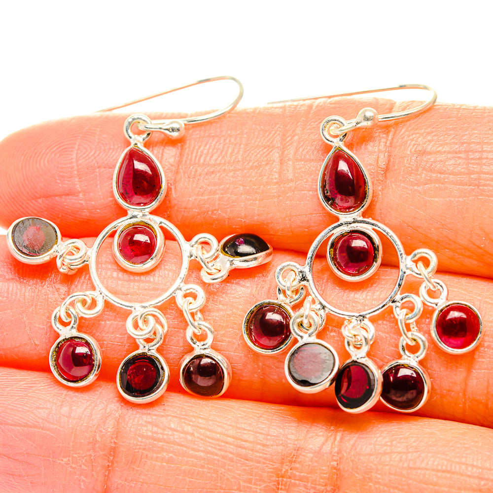 Garnet Earrings handcrafted by Ana Silver Co - EARR429892