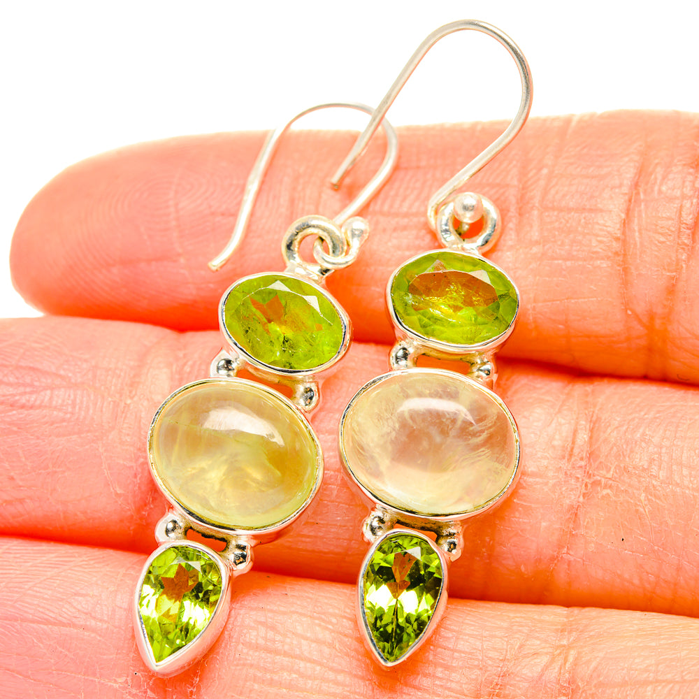Prehnite Earrings handcrafted by Ana Silver Co - EARR429904