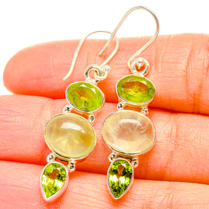 Prehnite Earrings handcrafted by Ana Silver Co - EARR429904