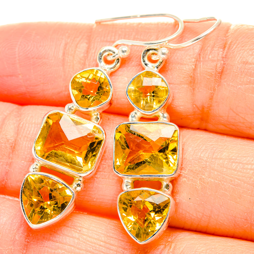 Citrine Earrings handcrafted by Ana Silver Co - EARR429914