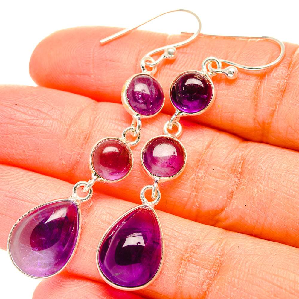 Amethyst Earrings handcrafted by Ana Silver Co - EARR429917