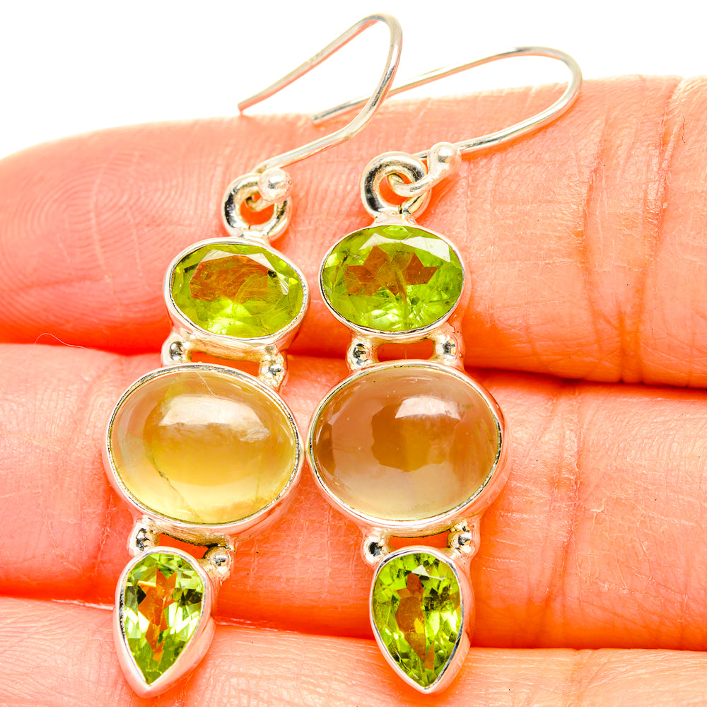Prehnite Earrings handcrafted by Ana Silver Co - EARR429932