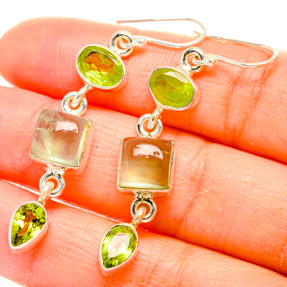Prehnite Earrings handcrafted by Ana Silver Co - EARR429943