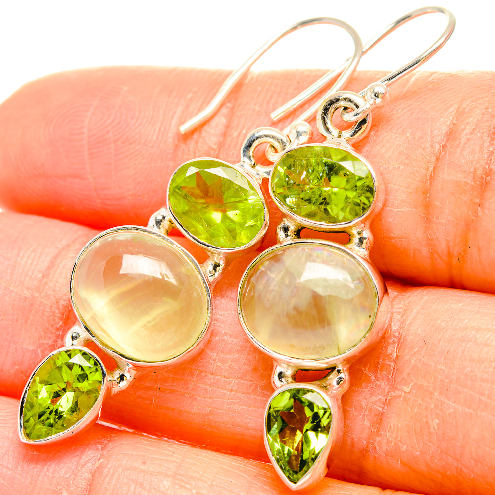 Prehnite Earrings handcrafted by Ana Silver Co - EARR429955
