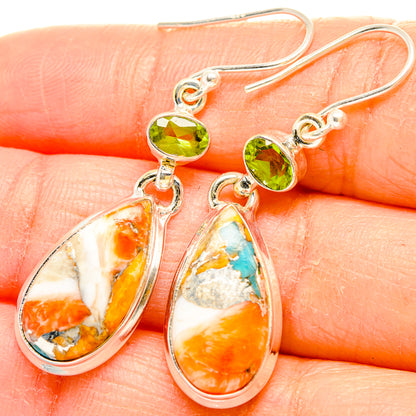 Spiny Oyster Turquoise Earrings handcrafted by Ana Silver Co - EARR429956