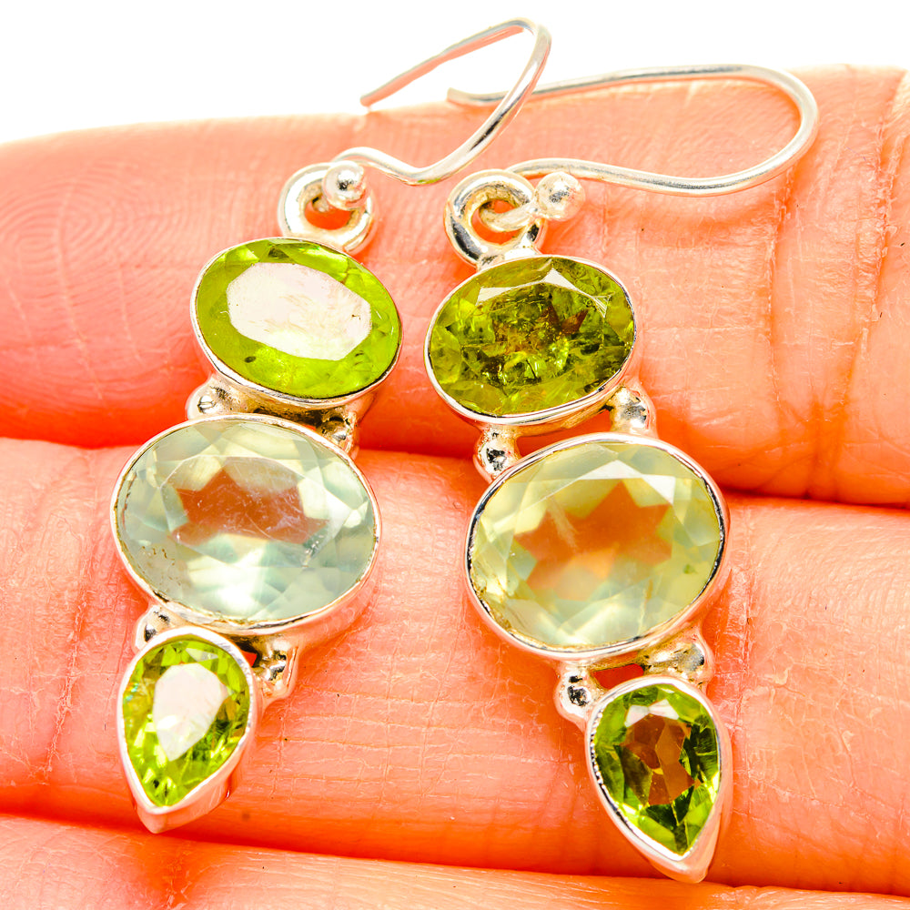 Prehnite Earrings handcrafted by Ana Silver Co - EARR429970