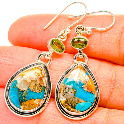 Spiny Oyster Turquoise Earrings handcrafted by Ana Silver Co - EARR429975