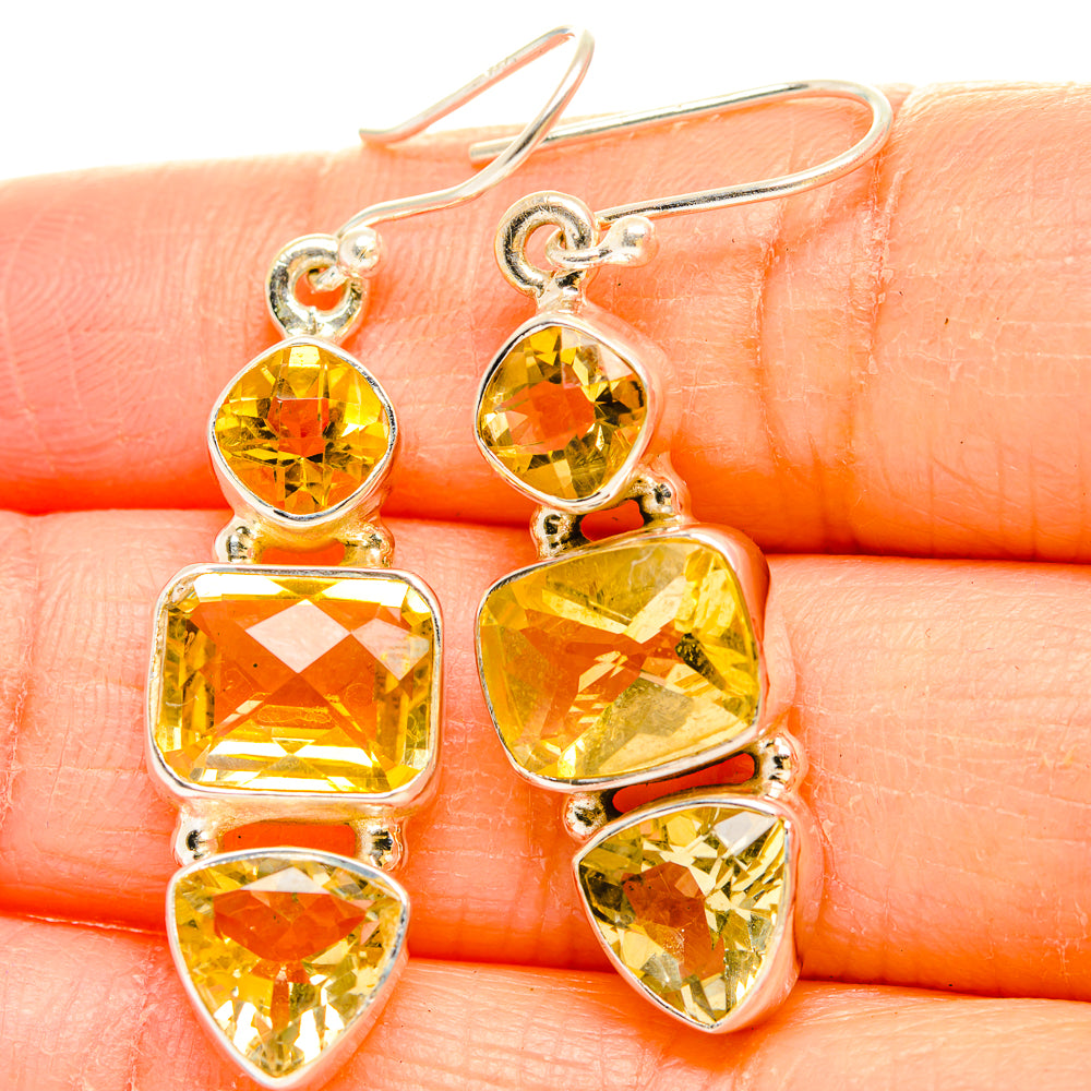 Citrine Earrings handcrafted by Ana Silver Co - EARR429979
