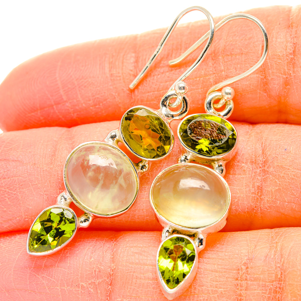 Prehnite Earrings handcrafted by Ana Silver Co - EARR429984