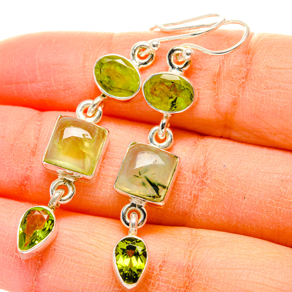 Prehnite Earrings handcrafted by Ana Silver Co - EARR429989