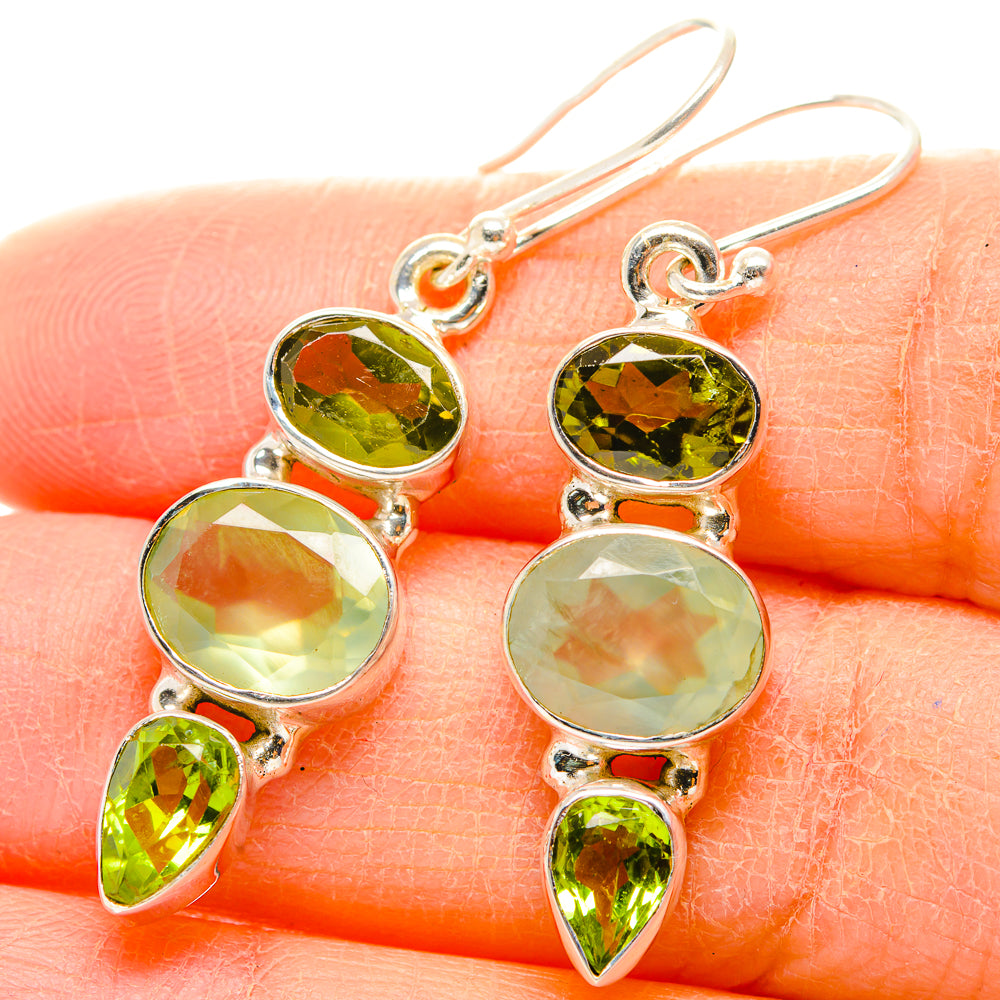 Prehnite Earrings handcrafted by Ana Silver Co - EARR429994