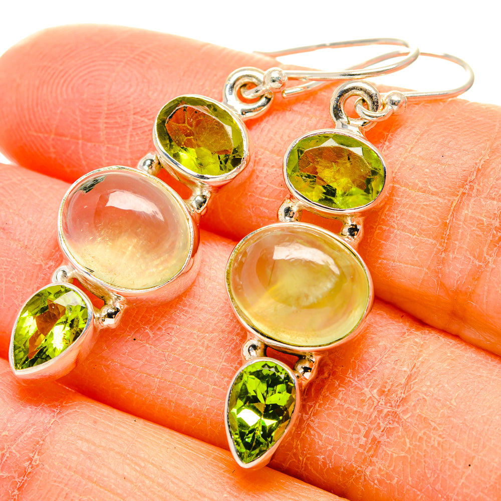 Prehnite Earrings handcrafted by Ana Silver Co - EARR430003