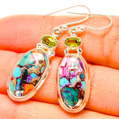 Spiny Oyster Turquoise Earrings handcrafted by Ana Silver Co - EARR430005