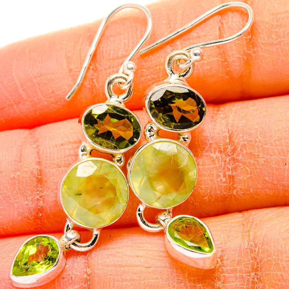 Prehnite Earrings handcrafted by Ana Silver Co - EARR430011