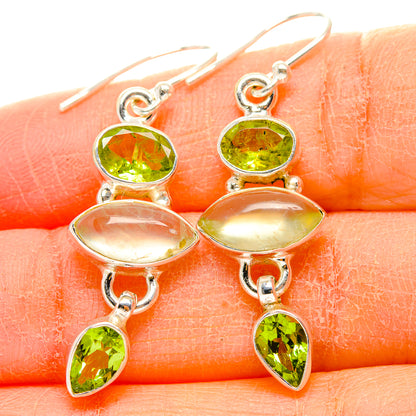 Prehnite Earrings handcrafted by Ana Silver Co - EARR430025