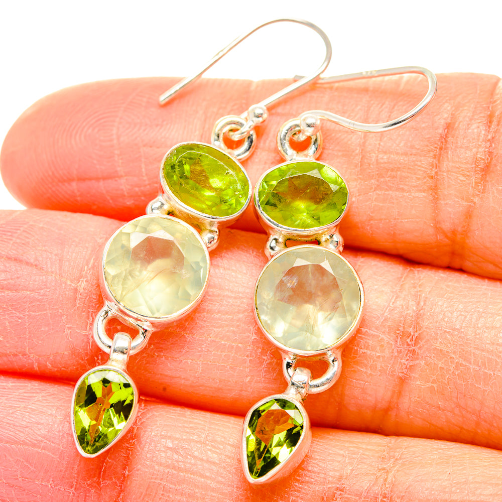 Prehnite Earrings handcrafted by Ana Silver Co - EARR430033