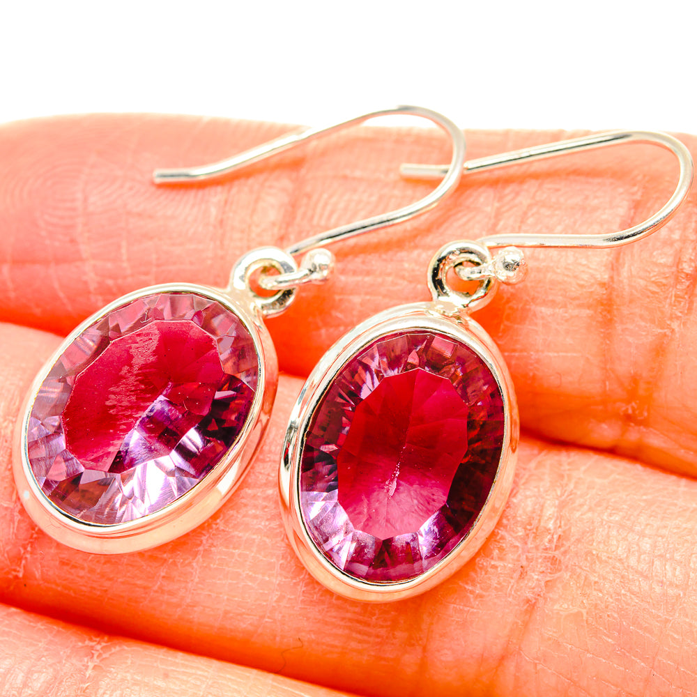 Color Change Alexandrite (Lab.) Earrings handcrafted by Ana Silver Co - EARR430043