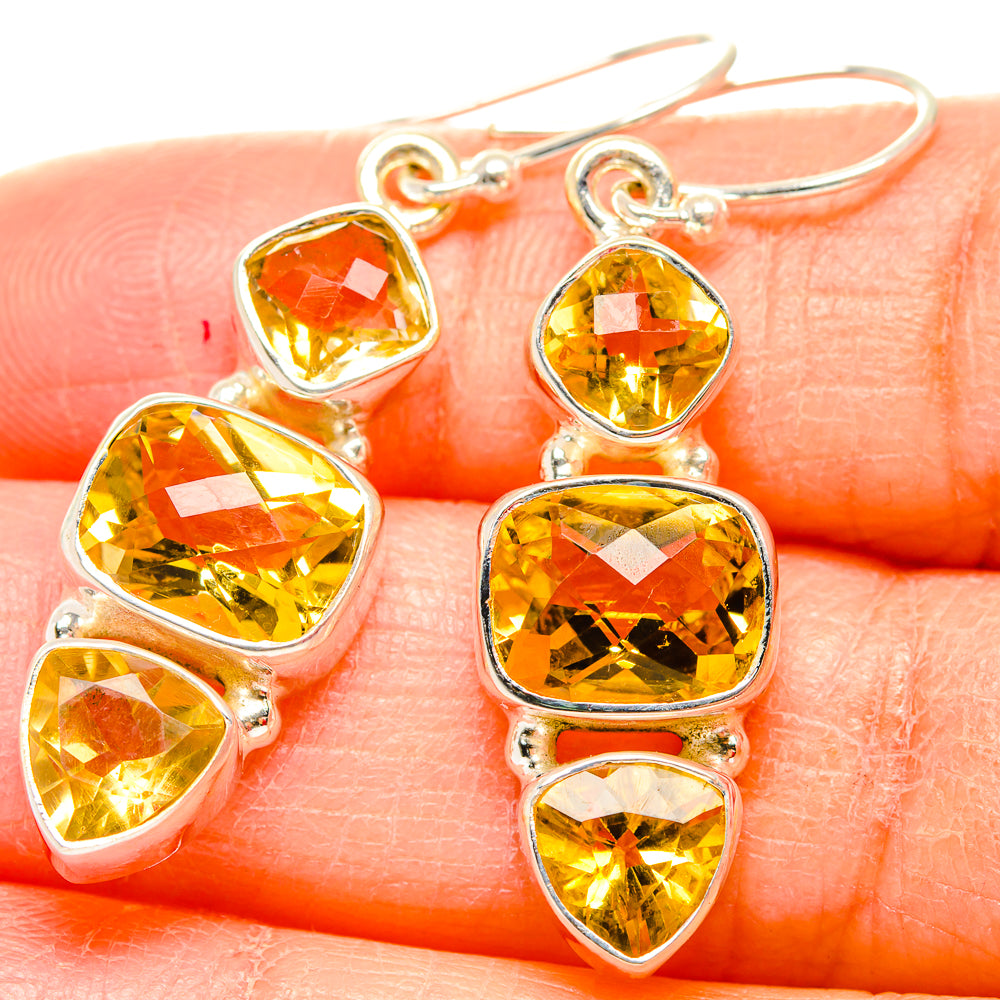 Citrine Earrings handcrafted by Ana Silver Co - EARR430045