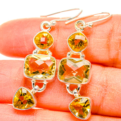 Citrine Earrings handcrafted by Ana Silver Co - EARR430054