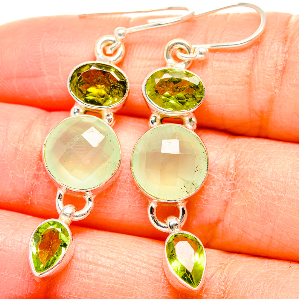 Prehnite Earrings handcrafted by Ana Silver Co - EARR430058