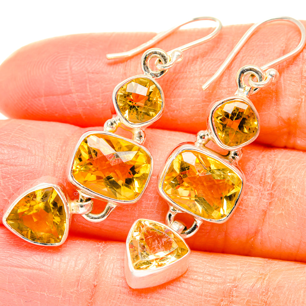 Citrine Earrings handcrafted by Ana Silver Co - EARR430075