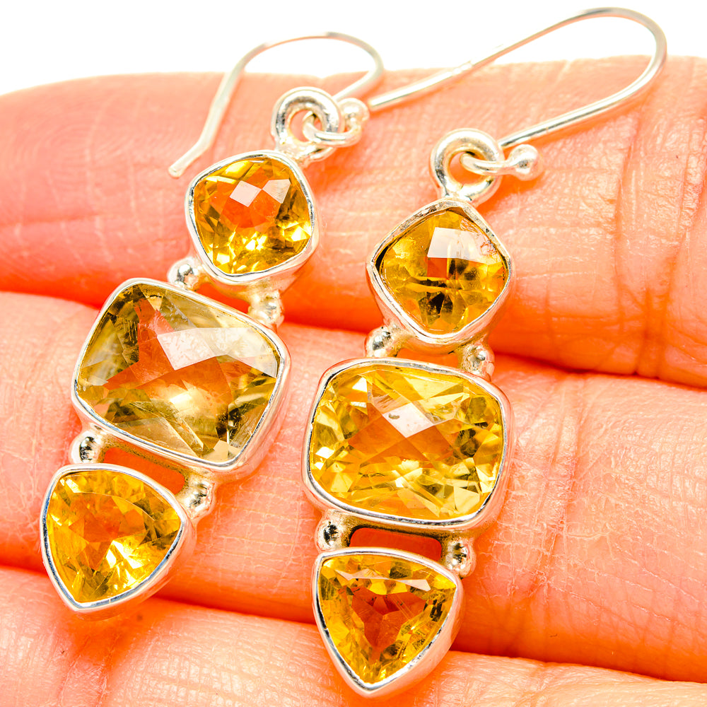 Citrine Earrings handcrafted by Ana Silver Co - EARR430082
